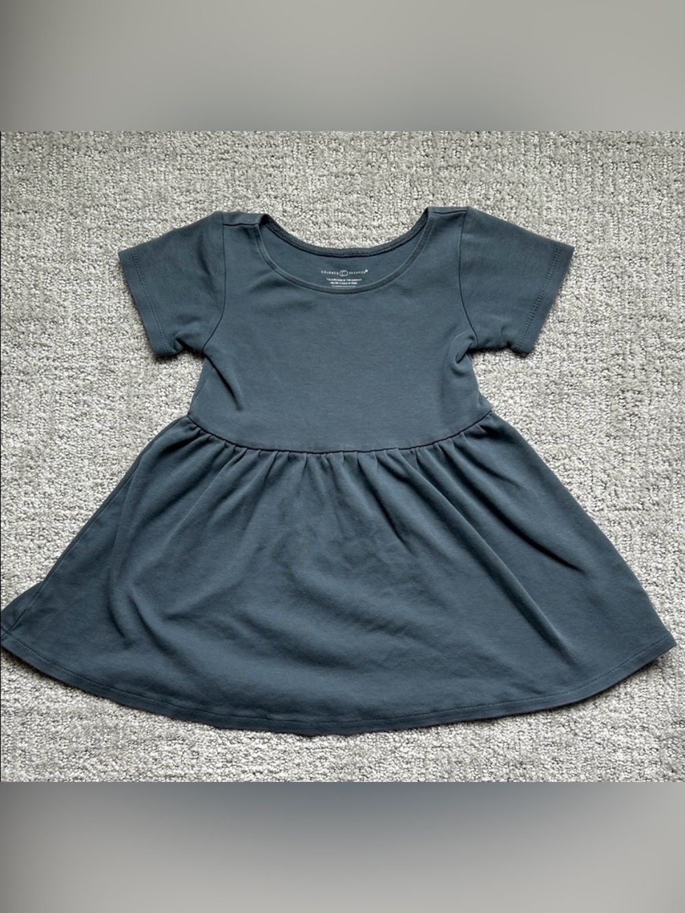 EUC Colored Organics Blue/Gray Toddler Swing Dress (2T 3T)